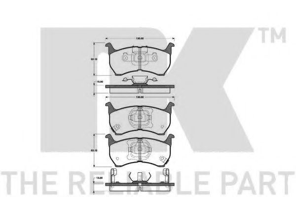NK 223212 Тормозные колодки для MAZDA 626 II (Мазда 626 2) NK 223212 Тормозные колодки для MAZDA 626 II (Мазда 626 2)