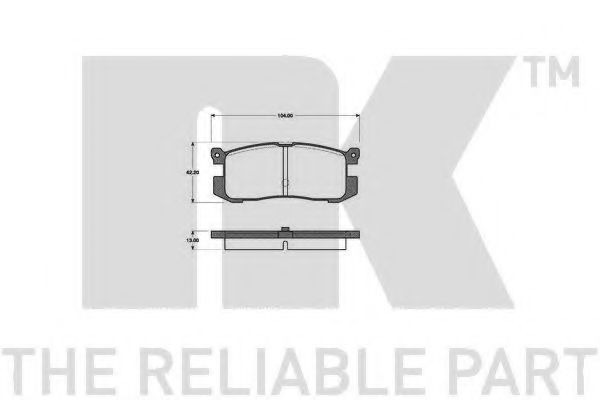 NK 223218 Тормозные колодки для MAZDA 626 III (Мазда 626 3) NK 223218 Тормозные колодки для MAZDA 626 III (Мазда 626 3)