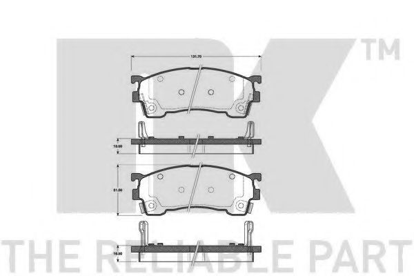 NK 223232 Тормозные колодки для MAZDA EUNOS 500 (Мазда Эунос 500) NK 223232 Тормозные колодки для MAZDA EUNOS 500 (Мазда Эунос 500)
