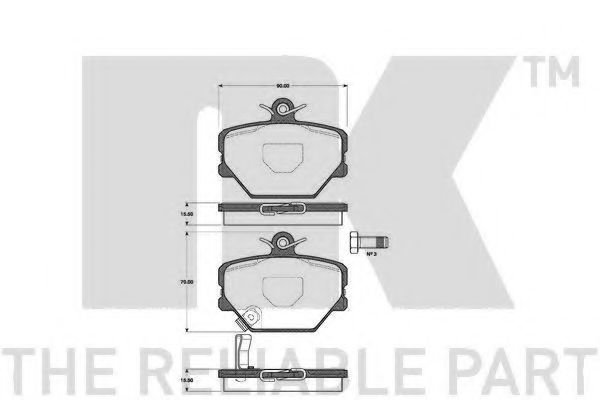 NK 223344 Тормозные колодки для SMART CITY-COUPE (Смарт Cитъ-cоупэ) NK 223344 Тормозные колодки для SMART CITY-COUPE (Смарт Cитъ-cоупэ)