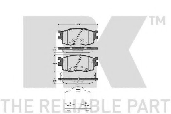 NK 223520 Тормозные колодки для HYUNDAI AVEGA III (Хендай Аvэга 3) NK 223520 Тормозные колодки для HYUNDAI AVEGA III (Хендай Аvэга 3)