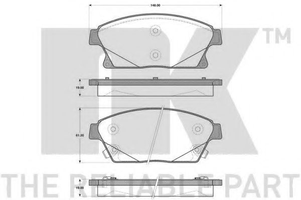 NK 223646 Тормозные колодки для CADILLAC ATS (Кадилак Ац) NK 223646 Тормозные колодки для CADILLAC ATS (Кадилак Ац)