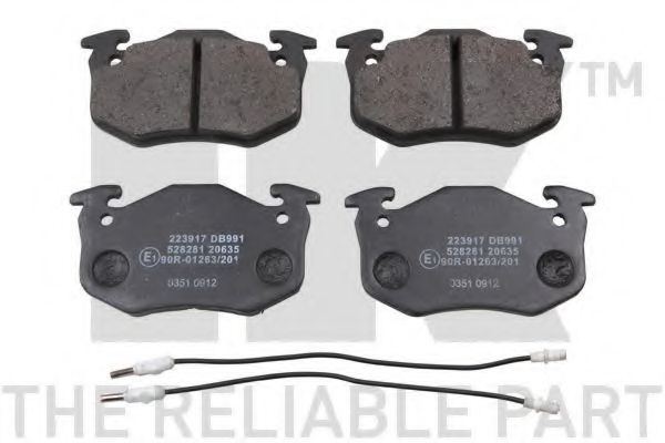 NK 223917 Тормозные колодки для RENAULT SUPER 5 (Рено Супэр 5) NK 223917 Тормозные колодки для RENAULT SUPER 5 (Рено Супэр 5)
