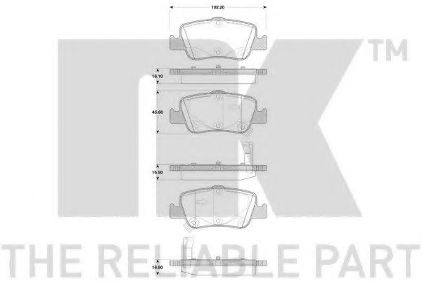 NK 224586 Тормозные колодки для TOYOTA (Тойота/тоета) NK 224586 Тормозные колодки для TOYOTA (Тойота/тоета)
