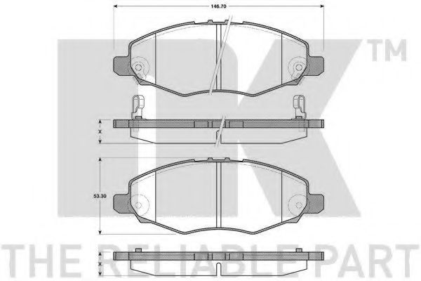 NK 224590 Тормозные колодки для TOYOTA INNOVA (Тойота/тоета Инноvа) NK 224590 Тормозные колодки для TOYOTA INNOVA (Тойота/тоета Инноvа)