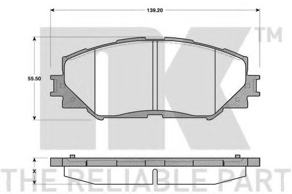 NK 224595 Тормозные колодки для LEXUS HS (Лексус Хс)