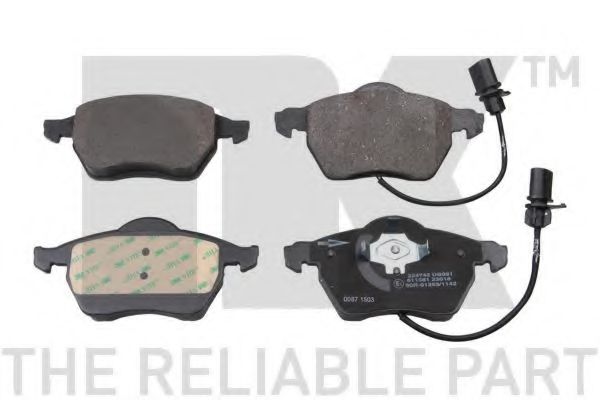 NK 224742 Тормозные колодки для VOLKSWAGEN (Фольксваген) NK 224742 Тормозные колодки для VOLKSWAGEN (Фольксваген)