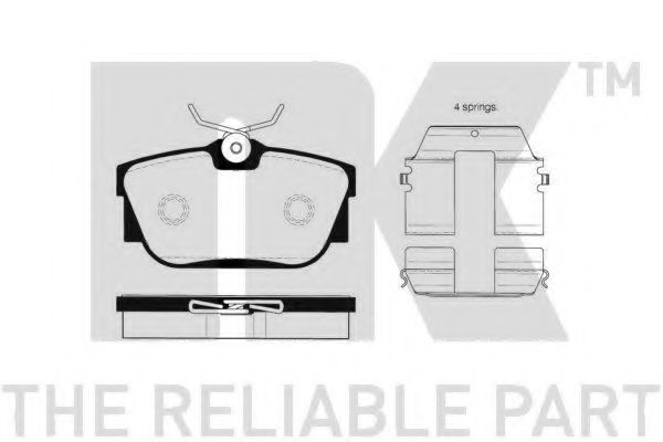 NK 224752 Тормозные колодки для VOLKSWAGEN T4 CARAVELLE (Фольксваген Т4 cараvэллэ) NK 224752 Тормозные колодки для VOLKSWAGEN T4 CARAVELLE (Фольксваген Т4 cараvэллэ)