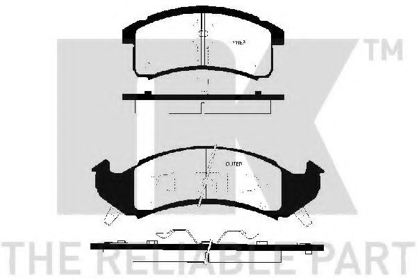 NK 229213 Тормозные колодки для BUICK (Бьюик) NK 229213 Тормозные колодки для BUICK (Бьюик)