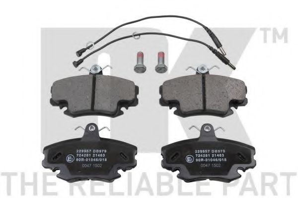 NK 229957 Тормозные колодки для RENAULT CLIO I (Рено Cлио и) NK 229957 Тормозные колодки для RENAULT CLIO I (Рено Cлио и)