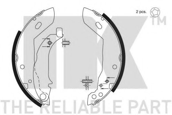 NK 2799427 Тормозные колодоки для CITROËN ZX (CитроËн Зх) NK 2799427 Тормозные колодоки для CITROËN ZX (CитроËн Зх)