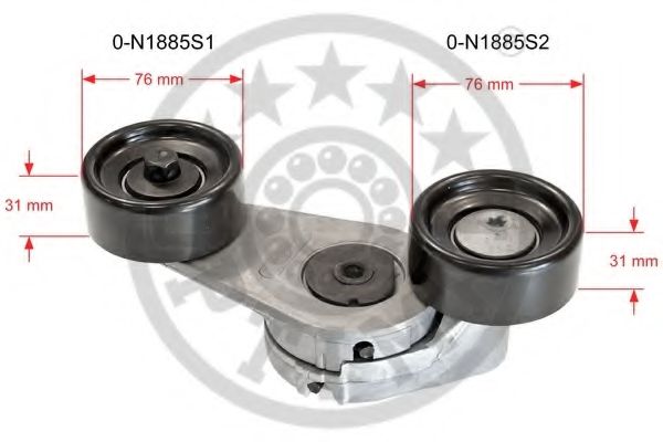 OPTIMAL 0-N1885 Натяжитель ремня, клиновой зубча для VOLKSWAGEN GOL IV (Фольксваген Гол иv) OPTIMAL 0-N1885 Натяжитель ремня, клиновой зубча для VOLKSWAGEN GOL IV (Фольксваген Гол иv)