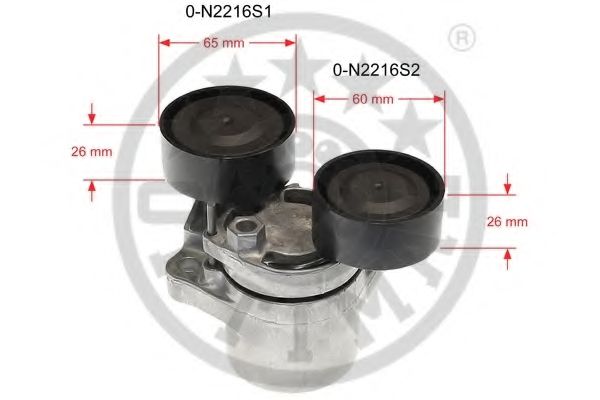 OPTIMAL 0-N2216 Натяжитель ремня, клиновой зубча для BMW 4 (Бмв 4) OPTIMAL 0-N2216 Натяжитель ремня, клиновой зубча для BMW 4 (Бмв 4)