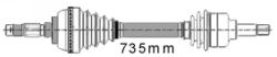 MAPCO 16306 Приводной вал для PEUGEOT 205 II (Пежо 205 2) MAPCO 16306 Приводной вал для PEUGEOT 205 II (Пежо 205 2)