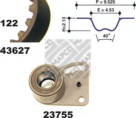 MAPCO 23627 Комплект ремня ГРМ для FORD GRANADA (Форд Гранада) MAPCO 23627 Комплект ремня ГРМ для FORD GRANADA (Форд Гранада)
