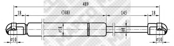 MAPCO 91601 Газовая пружина, крышка багажник для FORD (Форд) MAPCO 91601 Газовая пружина, крышка багажник для FORD (Форд)