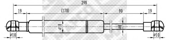 MAPCO 91903 Газовая пружина, крышка багажник 