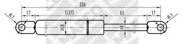MAPCO 91921 Газовая пружина, крышка багажник 
