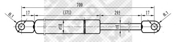 MAPCO 91923 Газовая пружина, крышка багажник 