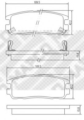 MAPCO 6683 Тормозные колодки для OPEL FRONTERA B (Опель Фронтера б) MAPCO 6683 Тормозные колодки для OPEL FRONTERA B (Опель Фронтера б)