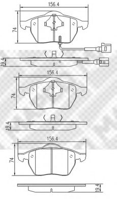 MAPCO 6714 Тормозные колодки для VOLKSWAGEN (Фольксваген) MAPCO 6714 Тормозные колодки для VOLKSWAGEN (Фольксваген)