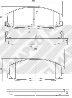 MAPCO 6738 Тормозные колодки для SSANGYONG KYRON (Сан-янг/санянг Кайрон) MAPCO 6738 Тормозные колодки для SSANGYONG KYRON (Сан-янг/санянг Кайрон)