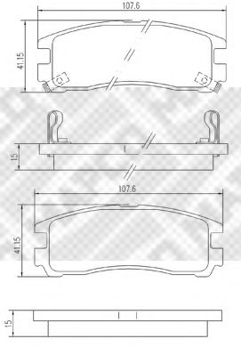 MAPCO 6782 Тормозные колодки для MITSUBISHI SIGMA (Митсубиши/митсубиси Сигма) MAPCO 6782 Тормозные колодки для MITSUBISHI SIGMA (Митсубиши/митсубиси Сигма)