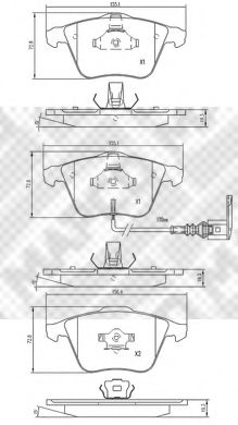 MAPCO 6791 Тормозные колодки для VOLKSWAGEN GOLF V (Фольксваген Гольф 5) MAPCO 6791 Тормозные колодки для VOLKSWAGEN GOLF V (Фольксваген Гольф 5)