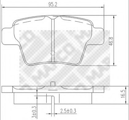 MAPCO 6838 Тормозные колодки для PEUGEOT 207 (Пежо 207) MAPCO 6838 Тормозные колодки для PEUGEOT 207 (Пежо 207)