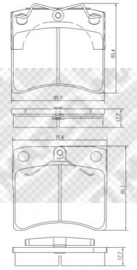 MAPCO 6383/1 Тормозные колодки для VOLKSWAGEN T4 MULTIVAN (Фольксваген Т4 мултиvан) MAPCO 6383/1 Тормозные колодки для VOLKSWAGEN T4 MULTIVAN (Фольксваген Т4 мултиvан)
