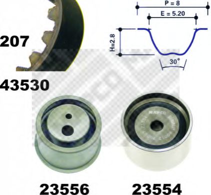 MAPCO 23530 Комплект ремня ГРМ для HYUNDAI GRANDEUR (Хендай Грандэур) MAPCO 23530 Комплект ремня ГРМ для HYUNDAI GRANDEUR (Хендай Грандэур)