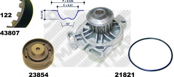 MAPCO 41807 Комплект ремня ГРМ для VOLKSWAGEN T4 MULTIVAN (Фольксваген Т4 мултиvан) MAPCO 41807 Комплект ремня ГРМ для VOLKSWAGEN T4 MULTIVAN (Фольксваген Т4 мултиvан)