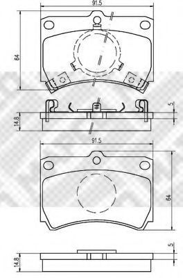 MAPCO 6335 Тормозные колодки для MAZDA 323 III (Мазда 323 3) MAPCO 6335 Тормозные колодки для MAZDA 323 III (Мазда 323 3)