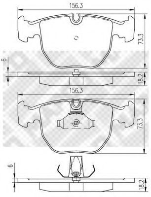 MAPCO 6708 Тормозные колодки для BMW (Бмв) MAPCO 6708 Тормозные колодки для BMW (Бмв)
