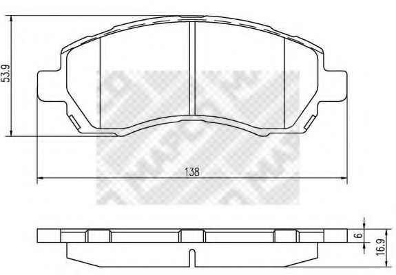 MAPCO 6844 Тормозные колодки для SUBARU LIBERTY III (Субару Либэртъ 3) MAPCO 6844 Тормозные колодки для SUBARU LIBERTY III (Субару Либэртъ 3)