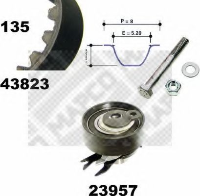 MAPCO 23823 Комплект ремня ГРМ для SEAT (Сеат) MAPCO 23823 Комплект ремня ГРМ для SEAT (Сеат)