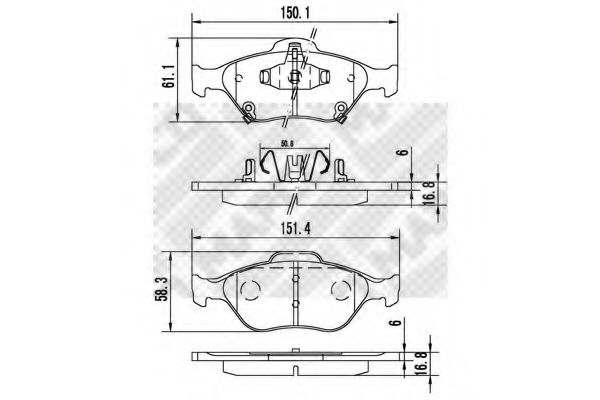 MAPCO 6870 Тормозные колодки для DAIHATSU CHARADE (Дайхатсу Чарадэ) MAPCO 6870 Тормозные колодки для DAIHATSU CHARADE (Дайхатсу Чарадэ)