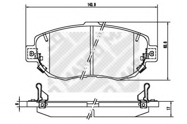MAPCO 6872 Тормозные колодки для LEXUS IS I (Лексус Ис 1)