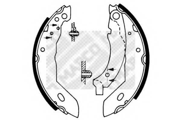 MAPCO 8117 Тормозные колодоки для PEUGEOT 205 II (Пежо 205 2) MAPCO 8117 Тормозные колодоки для PEUGEOT 205 II (Пежо 205 2)