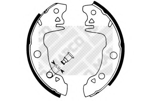 MAPCO 8118 Тормозные колодоки для RENAULT LE CAR (Рено Лэ cар) MAPCO 8118 Тормозные колодоки для RENAULT LE CAR (Рено Лэ cар)