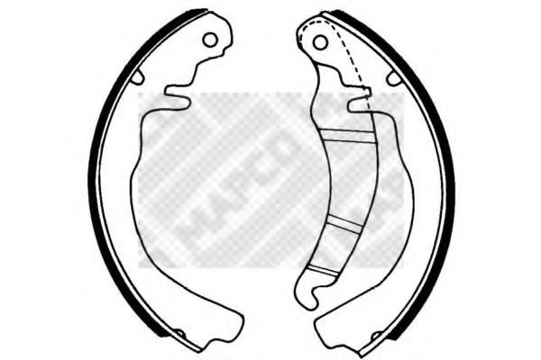 MAPCO 8734 Тормозные колодоки для OPEL KADETT C (Опель Кадэтт c) MAPCO 8734 Тормозные колодоки для OPEL KADETT C (Опель Кадэтт c)