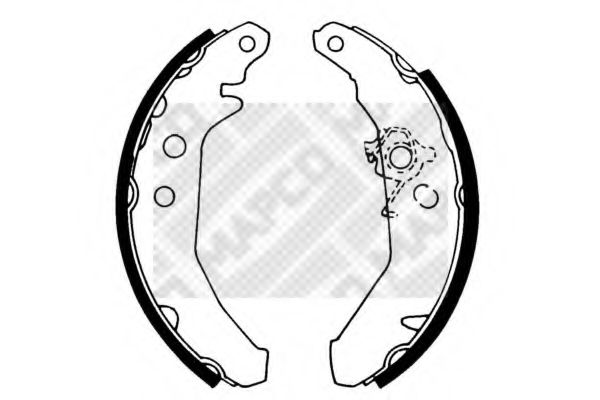 MAPCO 8818 Тормозные колодоки для FORD FIESTA (Форд Фиэста) MAPCO 8818 Тормозные колодоки для FORD FIESTA (Форд Фиэста)