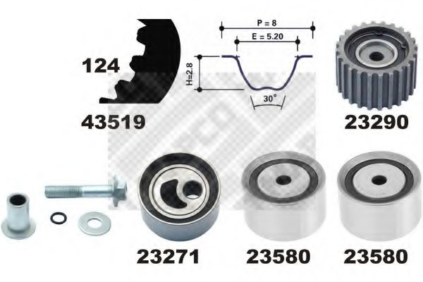 MAPCO 23521 Комплект ремня ГРМ для SUBARU (Субару) MAPCO 23521 Комплект ремня ГРМ для SUBARU (Субару)