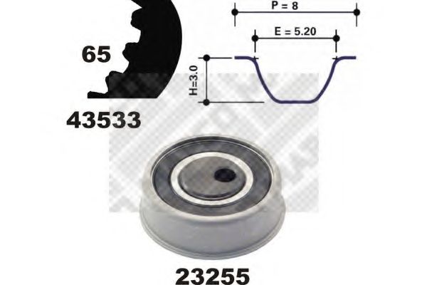 MAPCO 23533 Комплект ремня ГРМ для MITSUBISHI GRANDIS (Митсубиши/митсубиси Грандис) MAPCO 23533 Комплект ремня ГРМ для MITSUBISHI GRANDIS (Митсубиши/митсубиси Грандис)