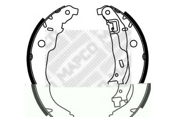 MAPCO 8325 Тормозные колодоки для PEUGEOT 207 (Пежо 207) MAPCO 8325 Тормозные колодоки для PEUGEOT 207 (Пежо 207)
