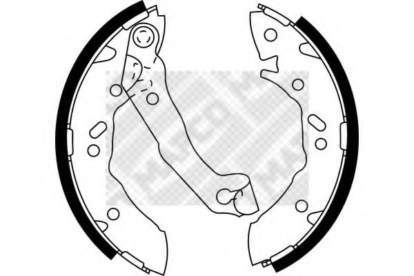 MAPCO 8552 Тормозные колодоки для HYUNDAI ATOS (Хендай Атос)