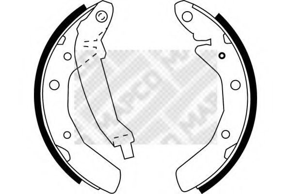 MAPCO 8564 Тормозные колодоки для DAEWOO MATIZ (Дэу Матиз) MAPCO 8564 Тормозные колодоки для DAEWOO MATIZ (Дэу Матиз)