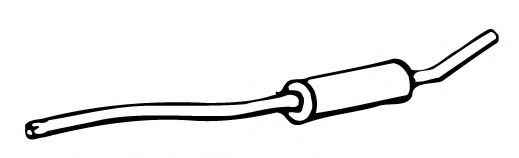 FONOS 631015 Средний глушитель выхлопных газов 