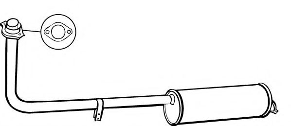 FONOS 620334 Средний глушитель выхлопных газов 