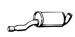 FONOS 670740 Средний глушитель выхлопных газов 